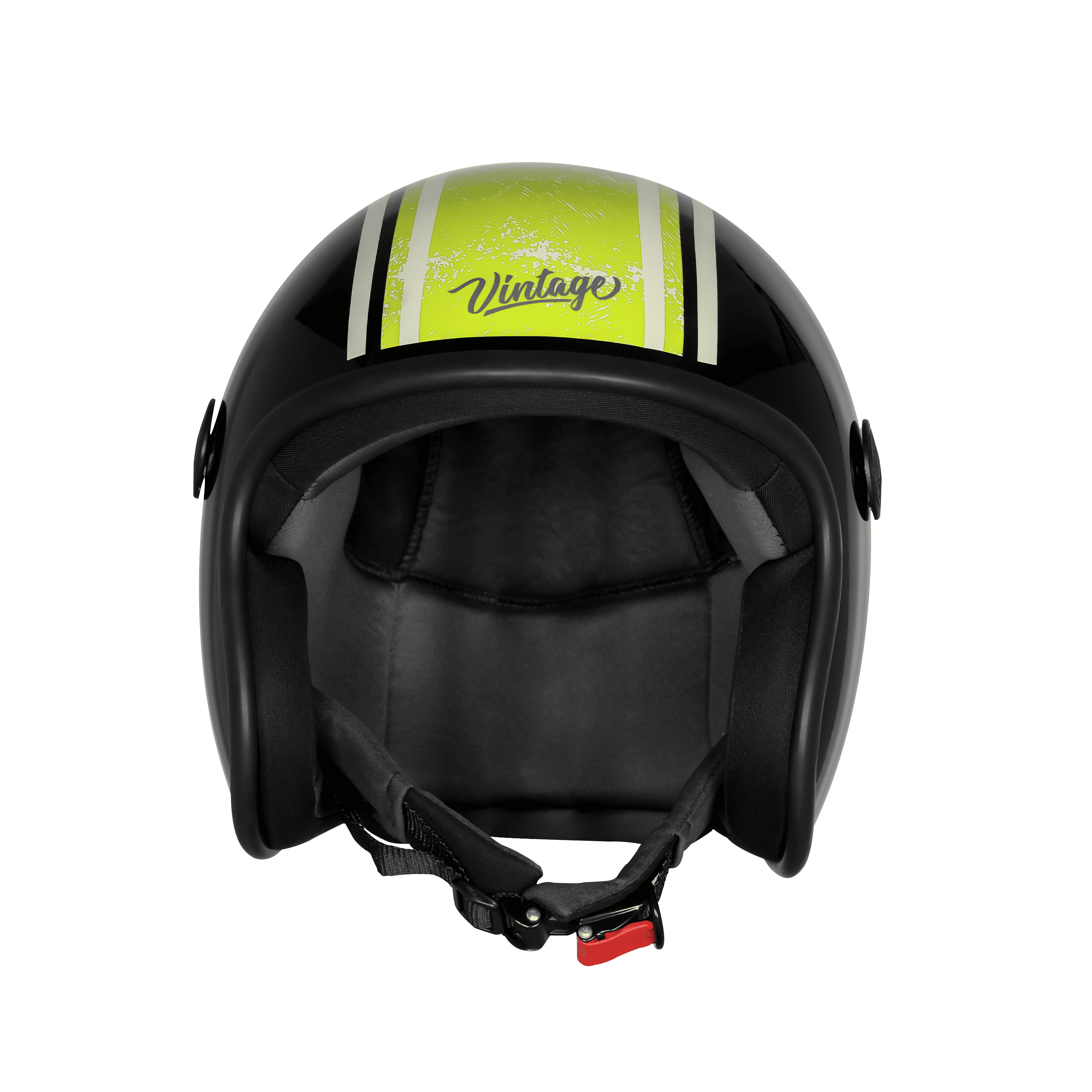 SBH-55 VINTAGE RACERS GLOSSY BLACK WITH LIGHT GREEN